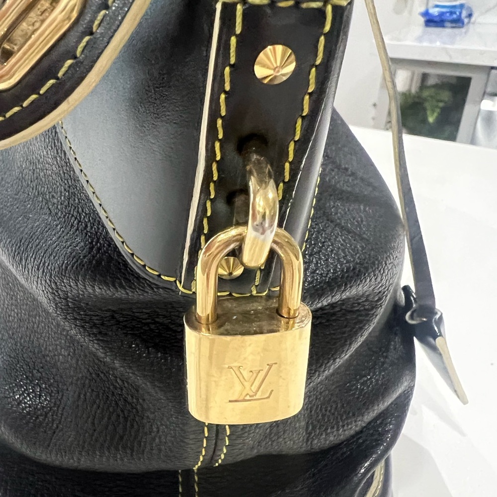 Louis Vuitton black suhali lockit MM leather tote bag - Picture 3 of 12